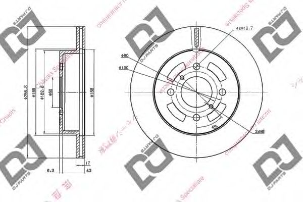 Тормозной диск DJ PARTS BD1947