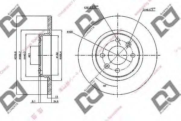 Тормозной диск DJ PARTS BD1948