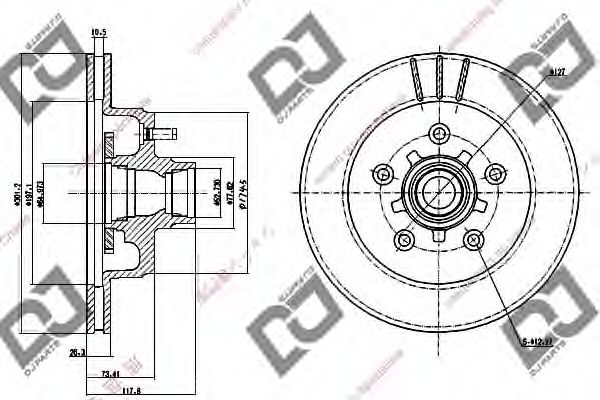 Тормозной диск DJ PARTS BD1220