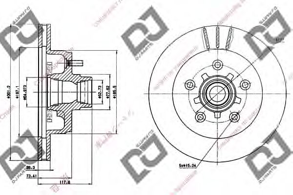 Тормозной диск DJ PARTS BD1221