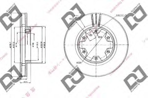 Тормозной диск DJ PARTS BD1955