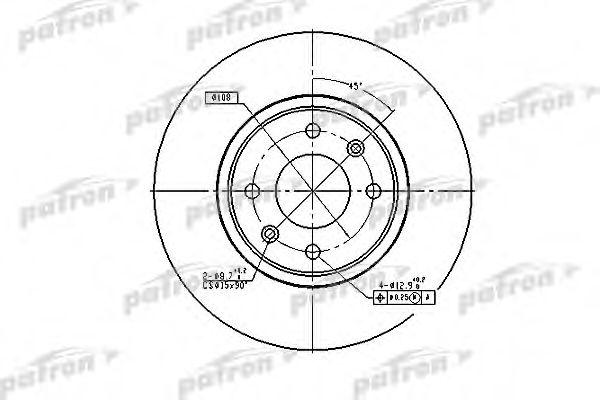 Тормозной диск PATRON PBD2782