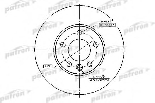 Тормозной диск PATRON PBD4308