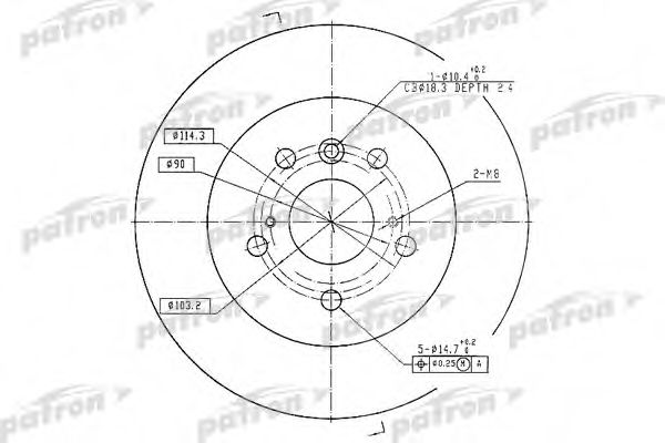 Тормозной диск PATRON PBD7005