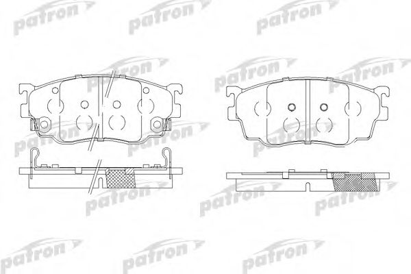 Комплект тормозных колодок, дисковый тормоз PATRON PBP1557