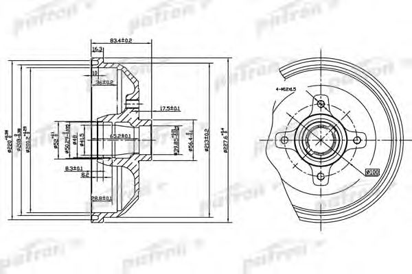 Тормозной барабан PATRON PDR1115