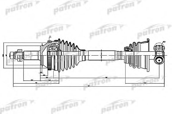 Приводной вал PATRON PDS1407
