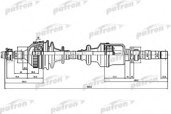 Приводной вал PATRON PDS1518