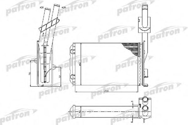 Теплообменник, отопление салона PATRON PRS2067