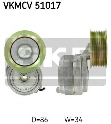 Натяжной ролик, поликлиновой  ремень SKF VKMCV 51017