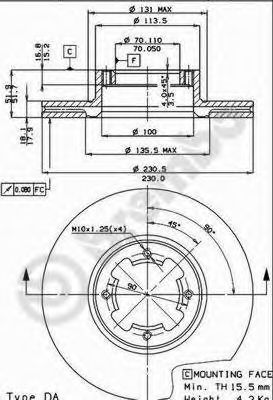 Тормозной диск BREMBO 09.4919.10