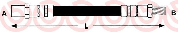 Тормозной шланг BREMBO T 23 164