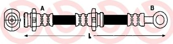 Тормозной шланг BREMBO T 56 150