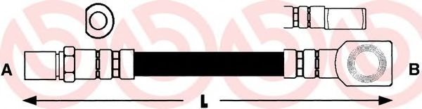 Тормозной шланг BREMBO T 59 035