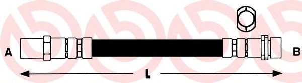 Тормозной шланг BREMBO T 85 108