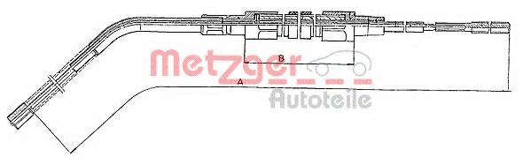 Трос, стояночная тормозная система METZGER 10.4132