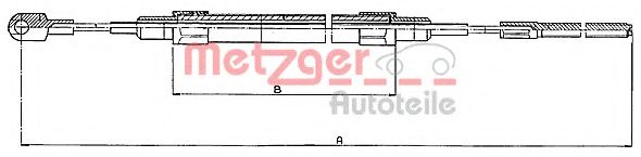 Трос, стояночная тормозная система METZGER 10.415