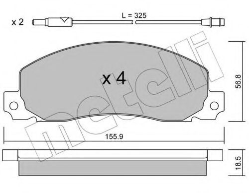 Комплект тормозных колодок, дисковый тормоз METELLI 22-0098-0