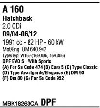 Система выпуска ОГ FONOS MBK18263CA