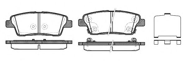Комплект тормозных колодок, дисковый тормоз ROADHOUSE 2145802