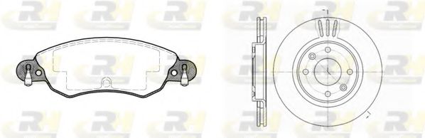 Комплект тормозов, дисковый тормозной механизм ROADHOUSE 8829.00