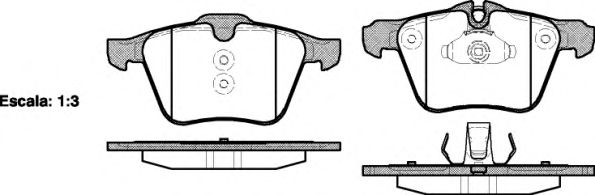 Комплект тормозных колодок, дисковый тормоз REMSA 1217.00