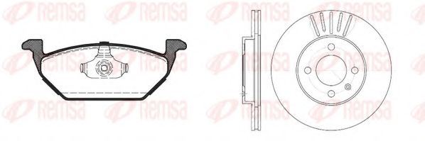 Комплект тормозов, дисковый тормозной механизм REMSA 8633.03