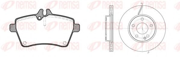 Комплект тормозов, дисковый тормозной механизм REMSA 81144.00