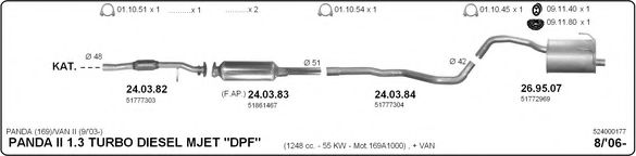 Система выпуска ОГ IMASAF 524000177