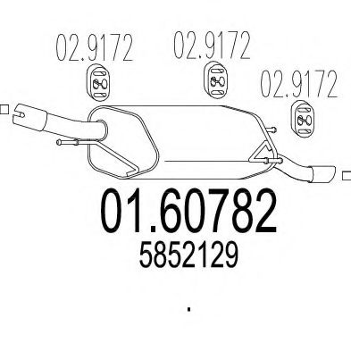 Глушитель выхлопных газов конечный MTS 01.60782