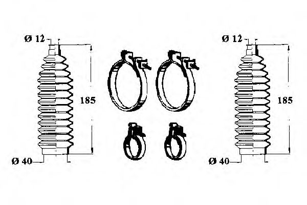Комплект пылника, рулевое управление OCAP 0902527