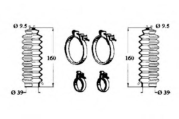 Комплект пылника, рулевое управление OCAP 0901556