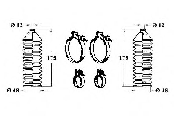 Комплект пылника, рулевое управление OCAP 0902534