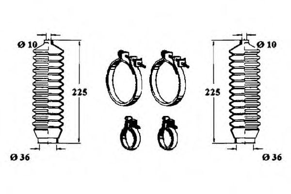 Комплект пылника, рулевое управление OCAP 0900958
