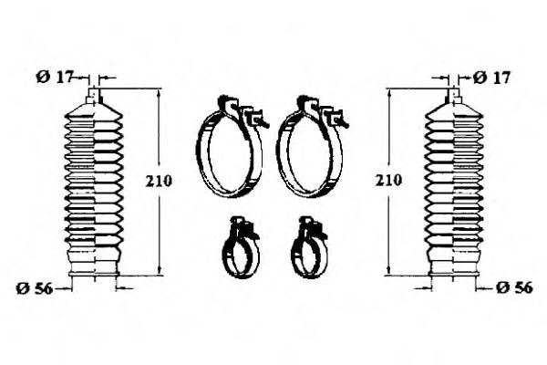 Комплект пылника, рулевое управление OCAP 0902237