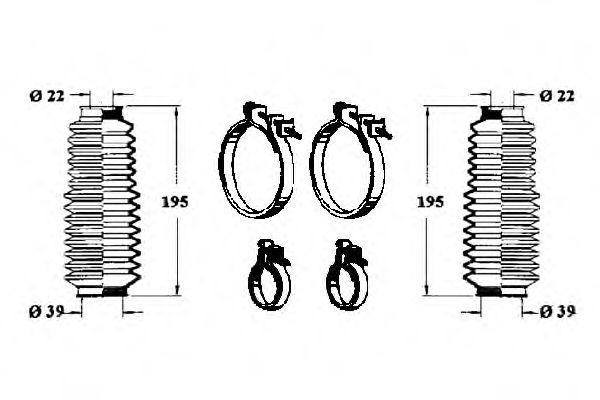 Комплект пылника, рулевое управление OCAP 0901607