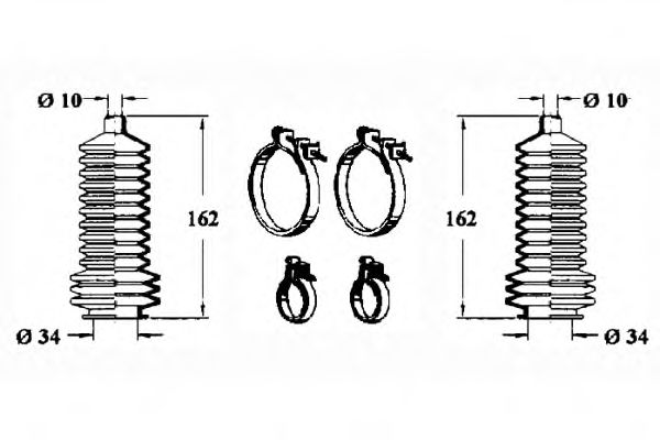 Комплект пылника, рулевое управление OCAP 0901621