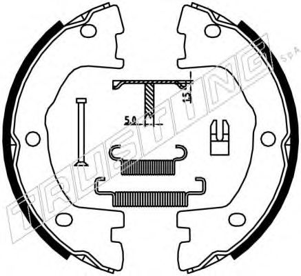 Комплект тормозных колодок, стояночная тормозная система TRUSTING 034.101K