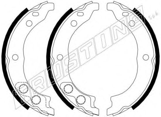 Комплект тормозных колодок, стояночная тормозная система TRUSTING 034.113