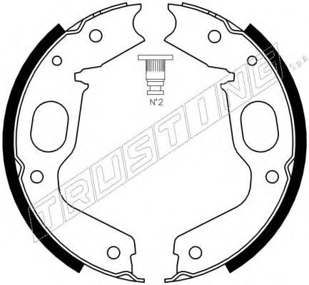 Комплект тормозных колодок, стояночная тормозная система TRUSTING 064.176