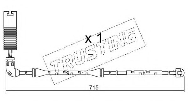 Сигнализатор, износ тормозных колодок TRUSTING SU.155