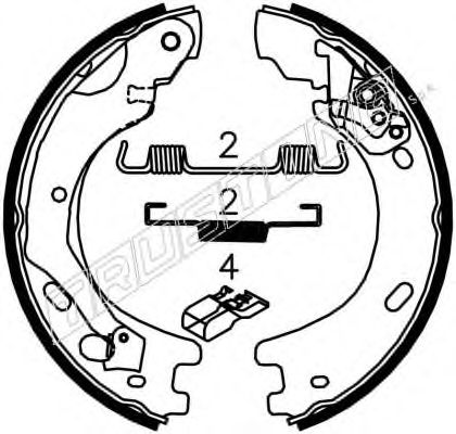 Комплект тормозных колодок, стояночная тормозная система TRUSTING 092.313