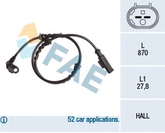 Датчик, частота вращения колеса FAE 78249