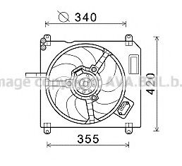 Вентилятор, охлаждение двигателя AVA QUALITY COOLING FT7572