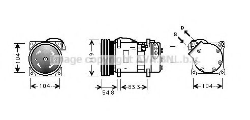 Компрессор, кондиционер AVA QUALITY COOLING VWK281