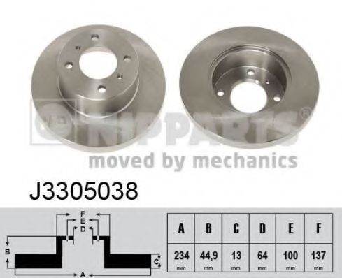 Тормозной диск NIPPARTS J3305038