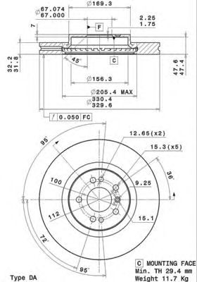 Тормозной диск AP 25064 V