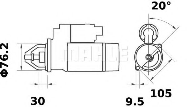 Стартер MAHLE ORIGINAL MS 441