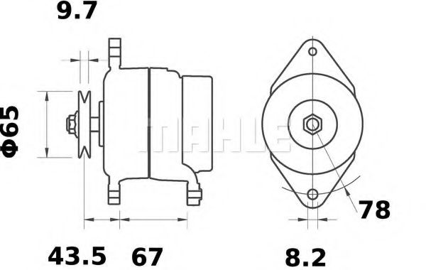Генератор MAHLE ORIGINAL MG 224