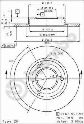 Тормозной диск BRECO BS 7224